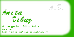 anita dibuz business card